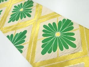 アンティーク　襷に花模様織出し袋帯（材料）